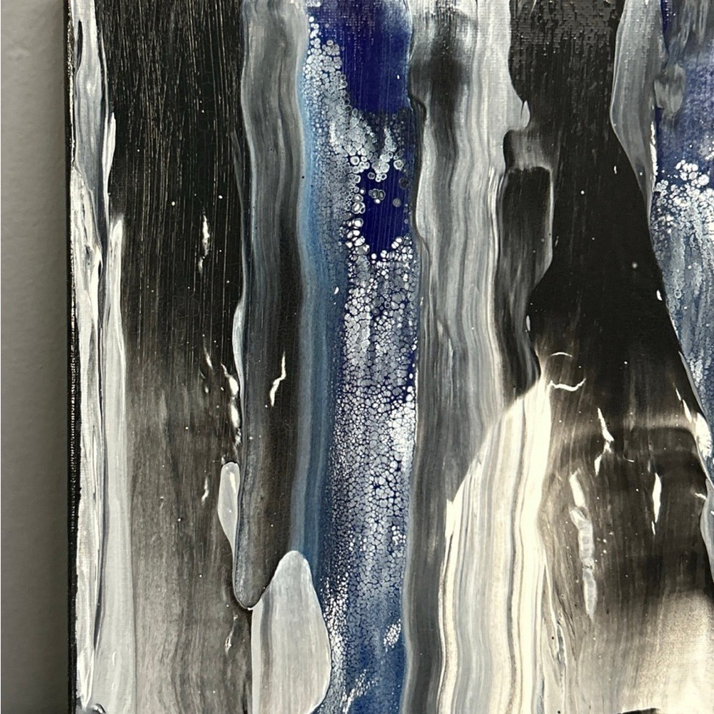Original Painting Acrylic Abstract Art Canvas 10 X 10 Signed Titled The Unknown - Picture 2 of 11
